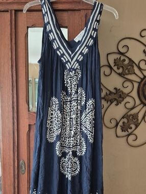 Boho Embroidered Coverup Dress